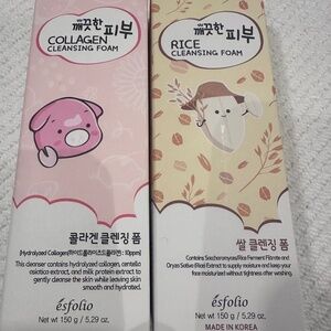 Esfolio Cleansing Foam Duo | Rice + Collagen | New & Sealed
